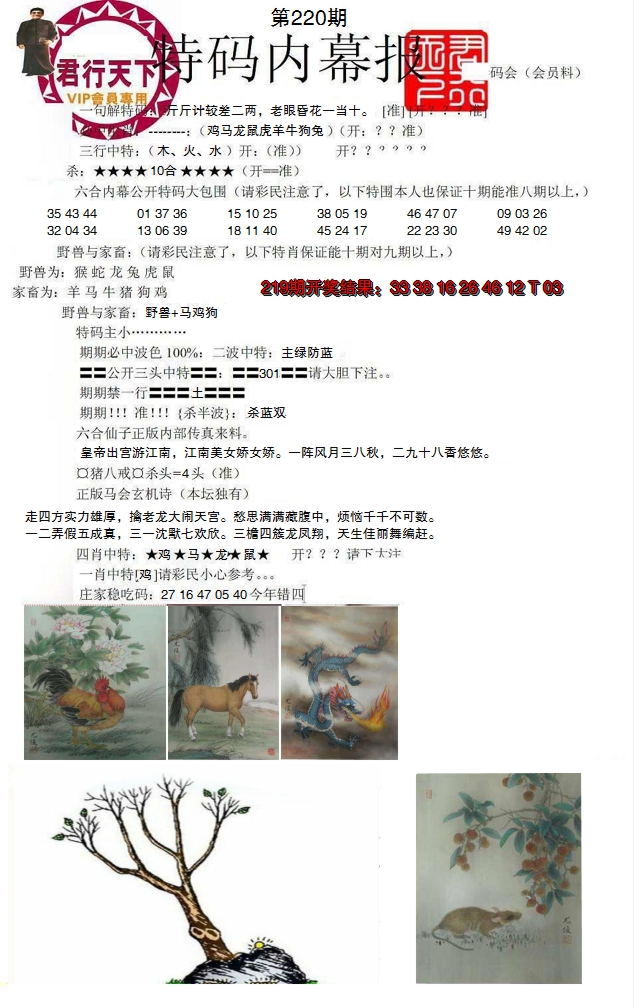 2024220期特码内幕报