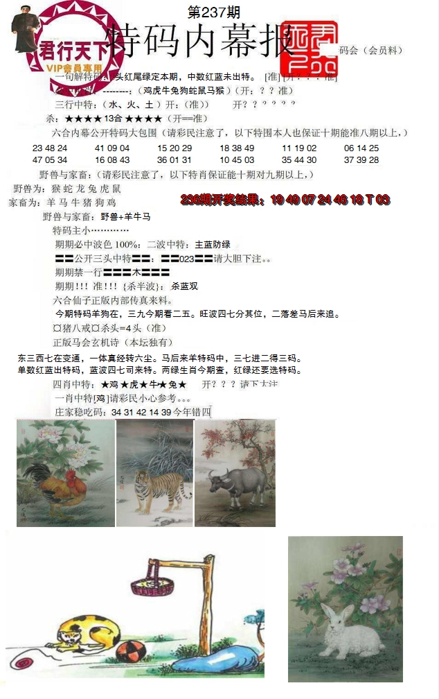 2024237期特码内幕报