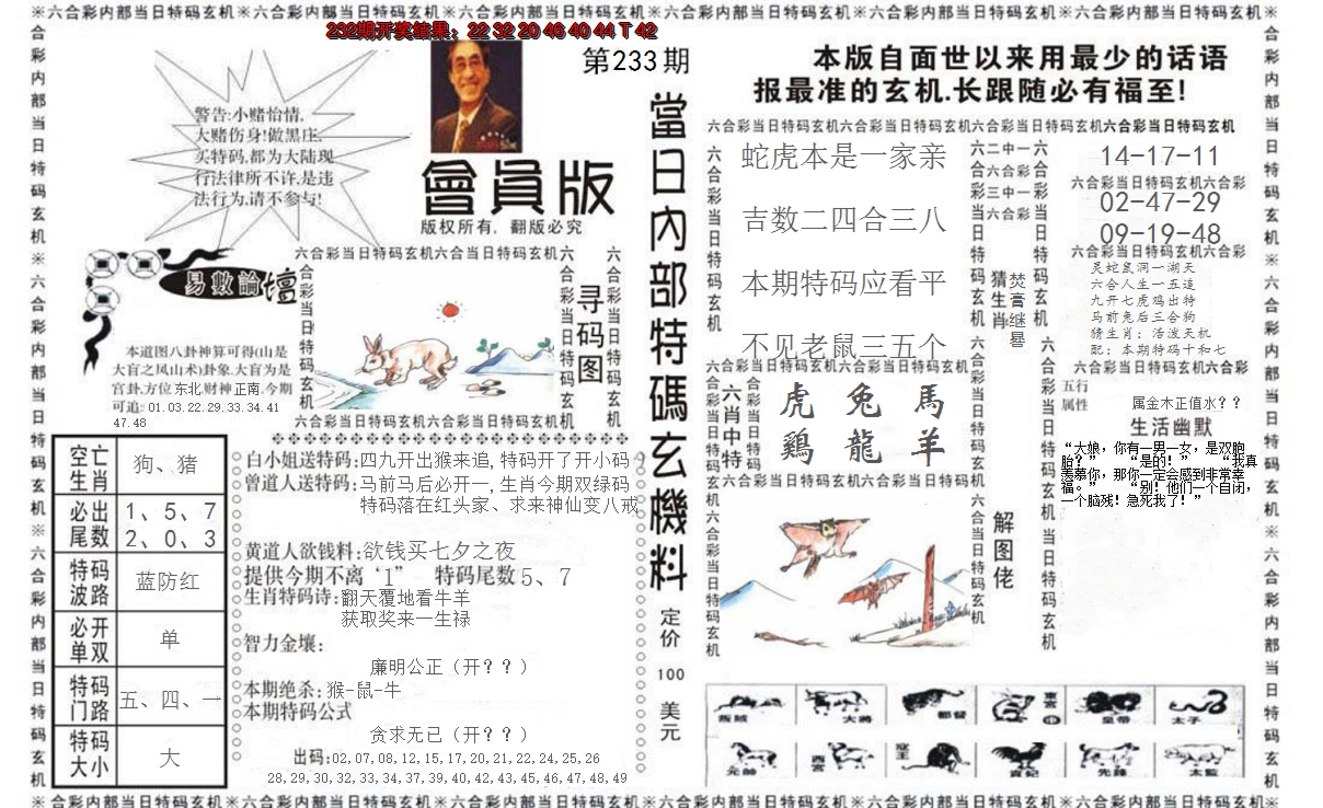 2024233期当日特码玄机报