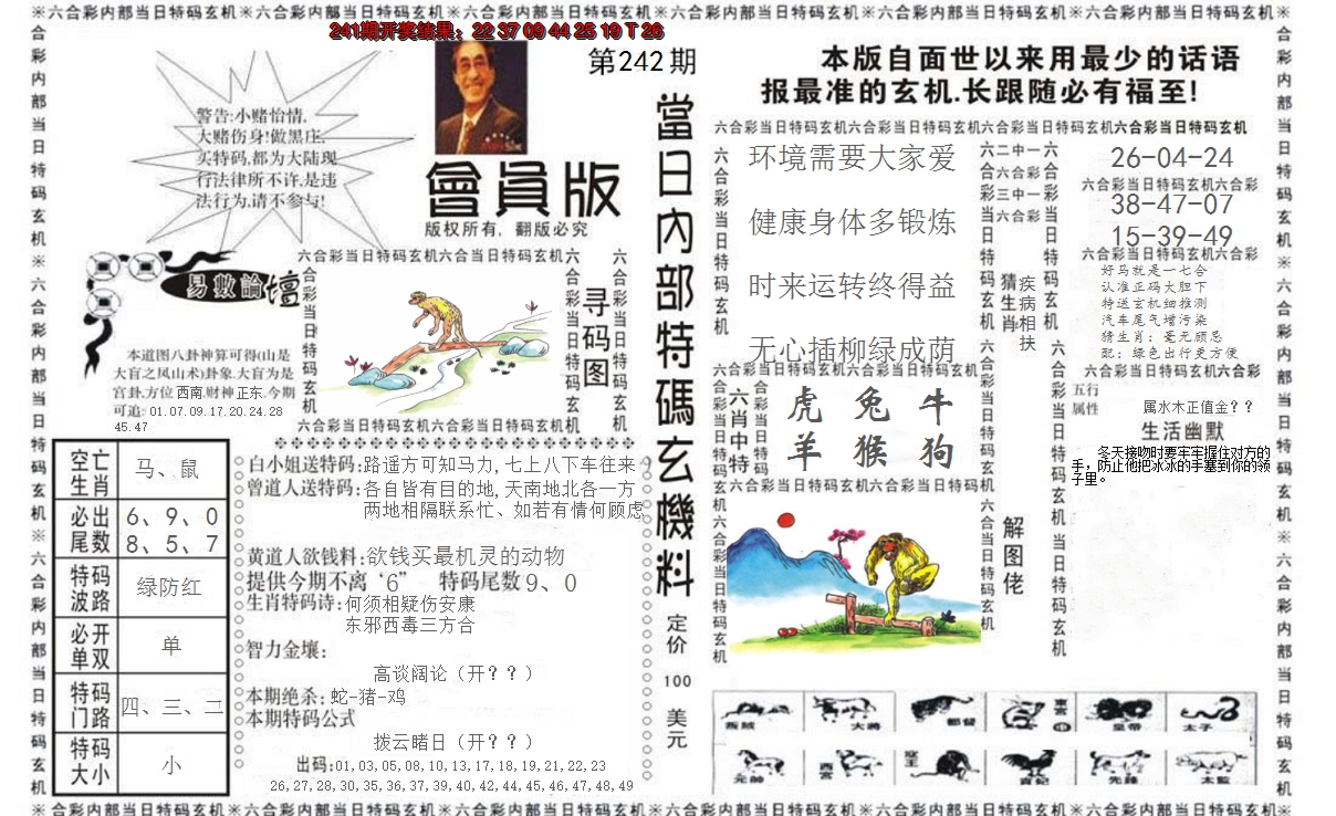 2024242期当日特码玄机报