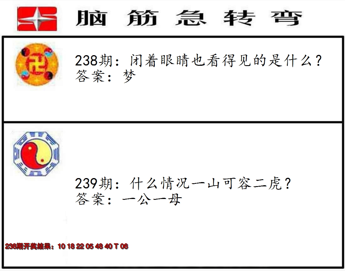 2024239期脑筋急转弯