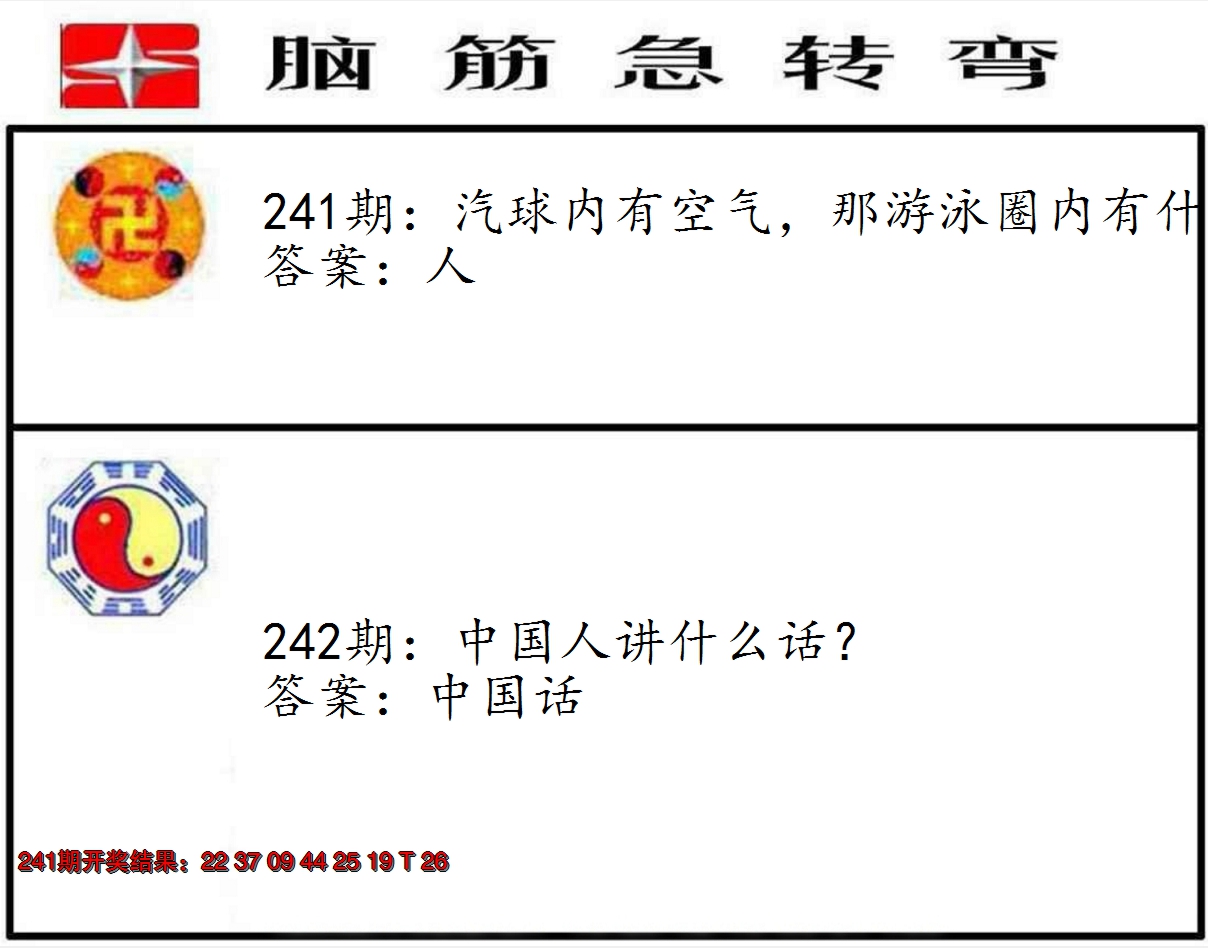 2024242期脑筋急转弯