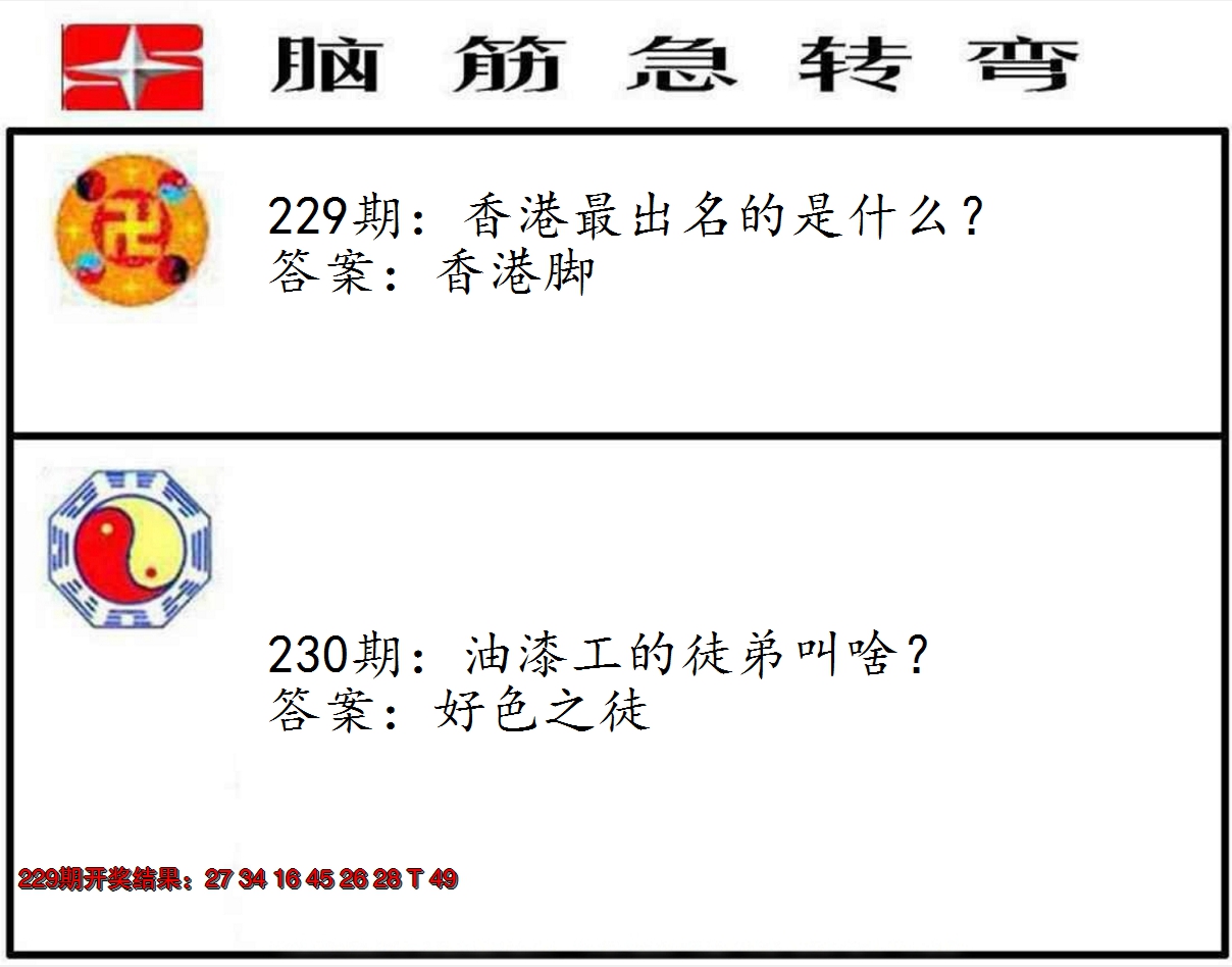 2024230期脑筋急转弯