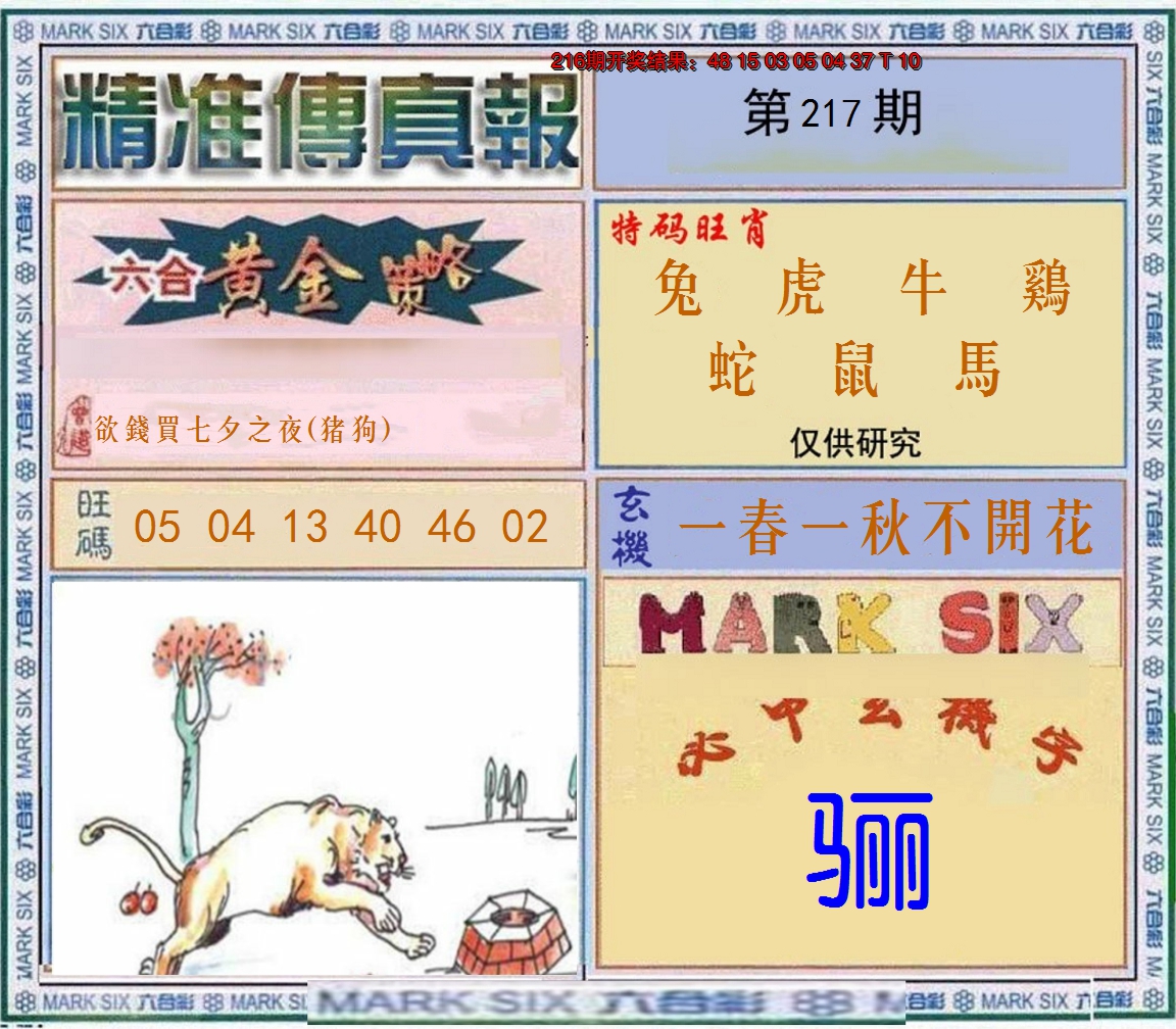 2024217期精准<傳真報>