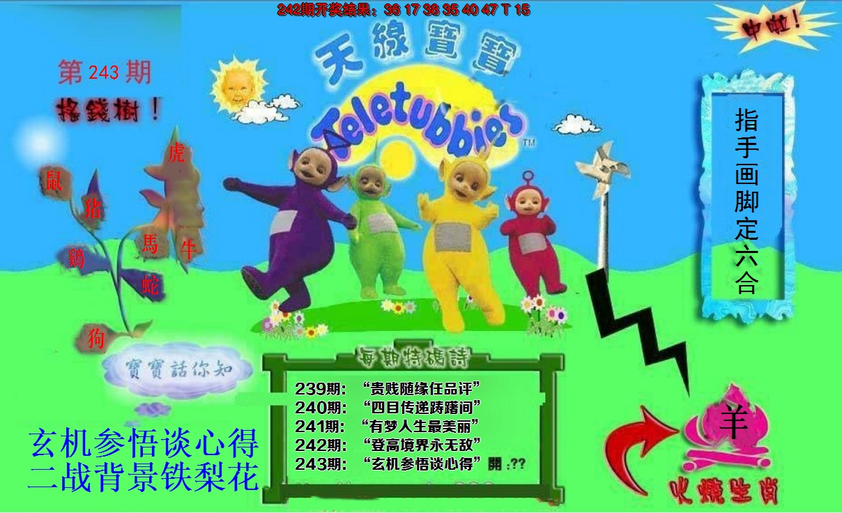 2024243期正版天线宝宝D