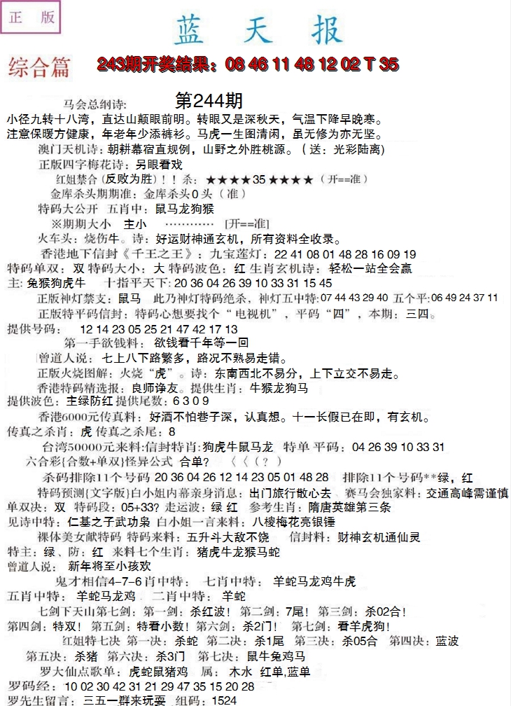 2024244期蓝天报A