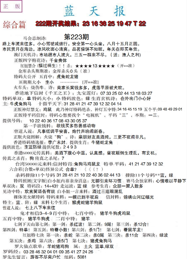 2024223期蓝天报A