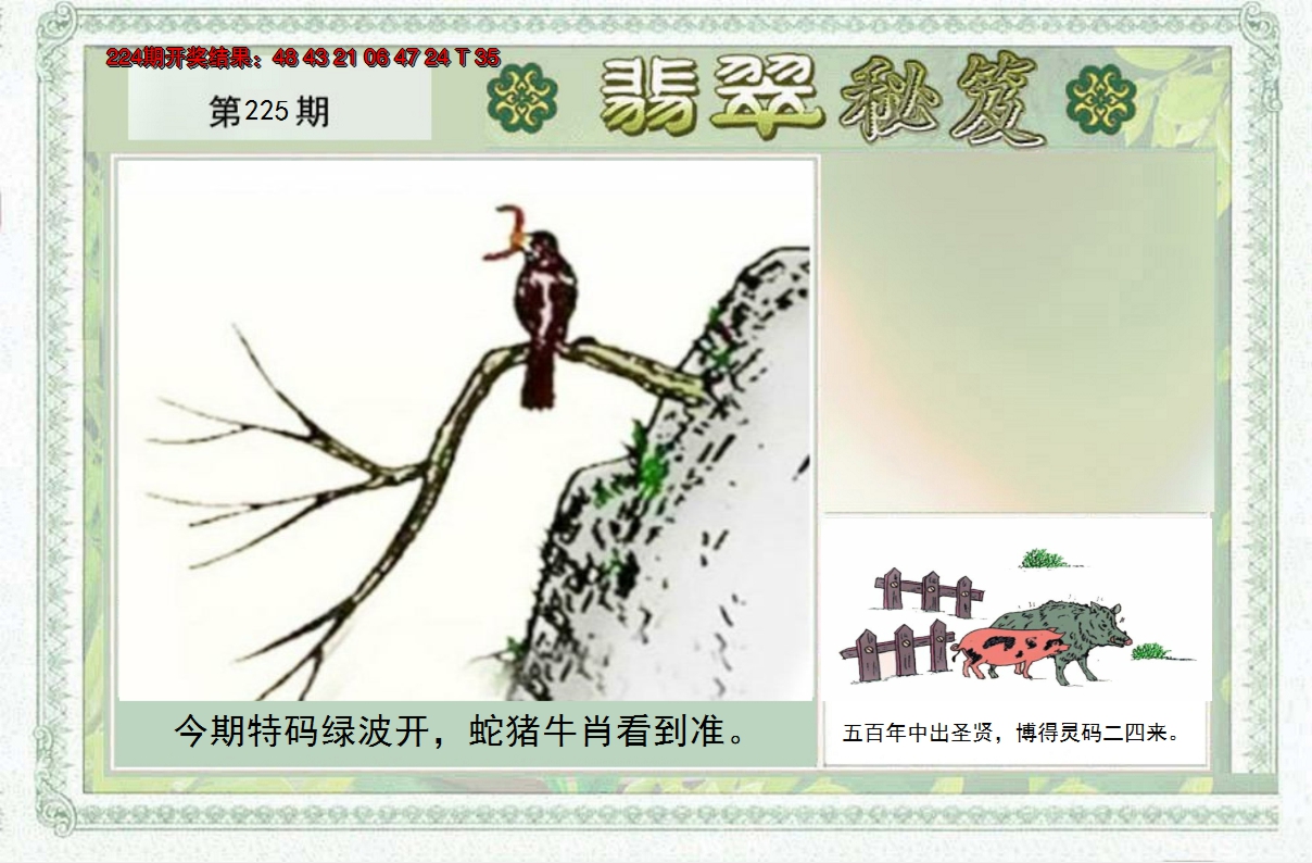 2024225期翡翠秘笈(信封)(另版)