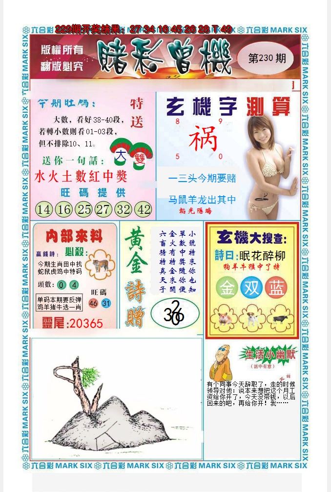 2024230期赌彩曾机
