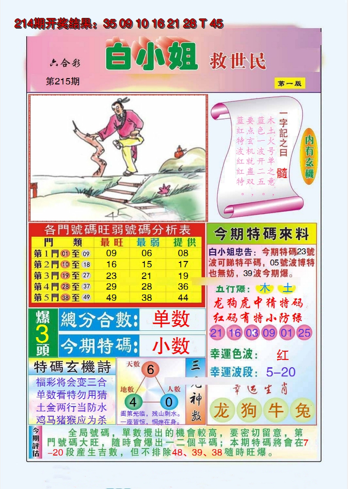 2024215期白小姐救世民A