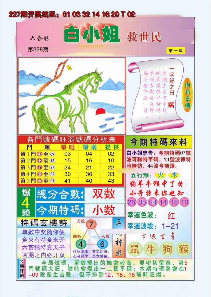 2024228期白小姐救世民A