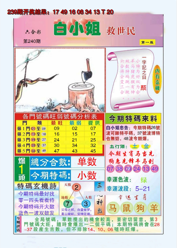 2024240期白小姐救世民A