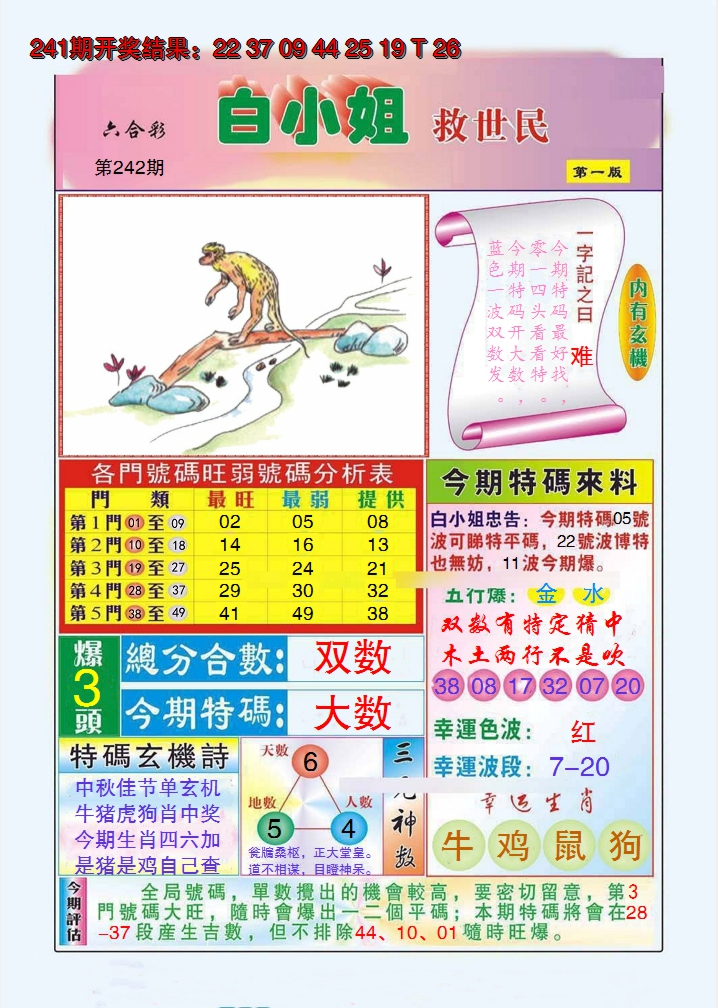 2024242期白小姐救世民A