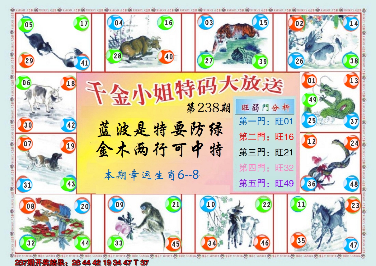 2024238期(新版)千金小姐B