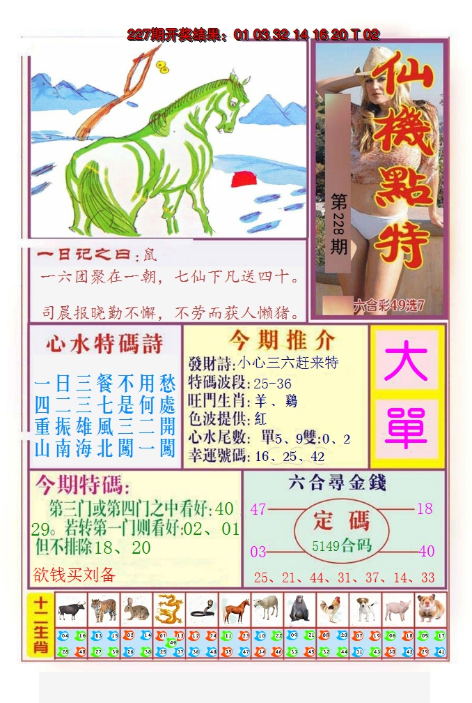 2024228期仙机点特