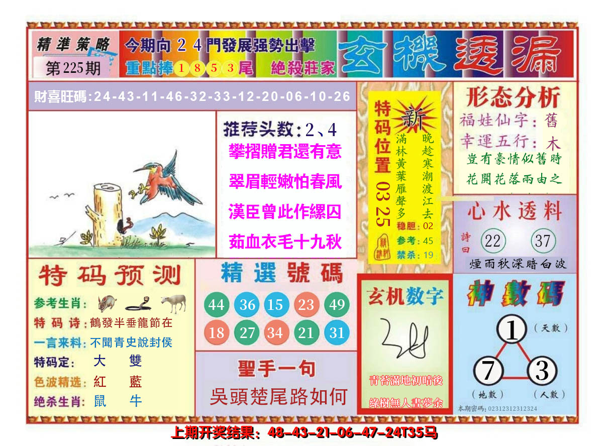 2024225期玄机透漏