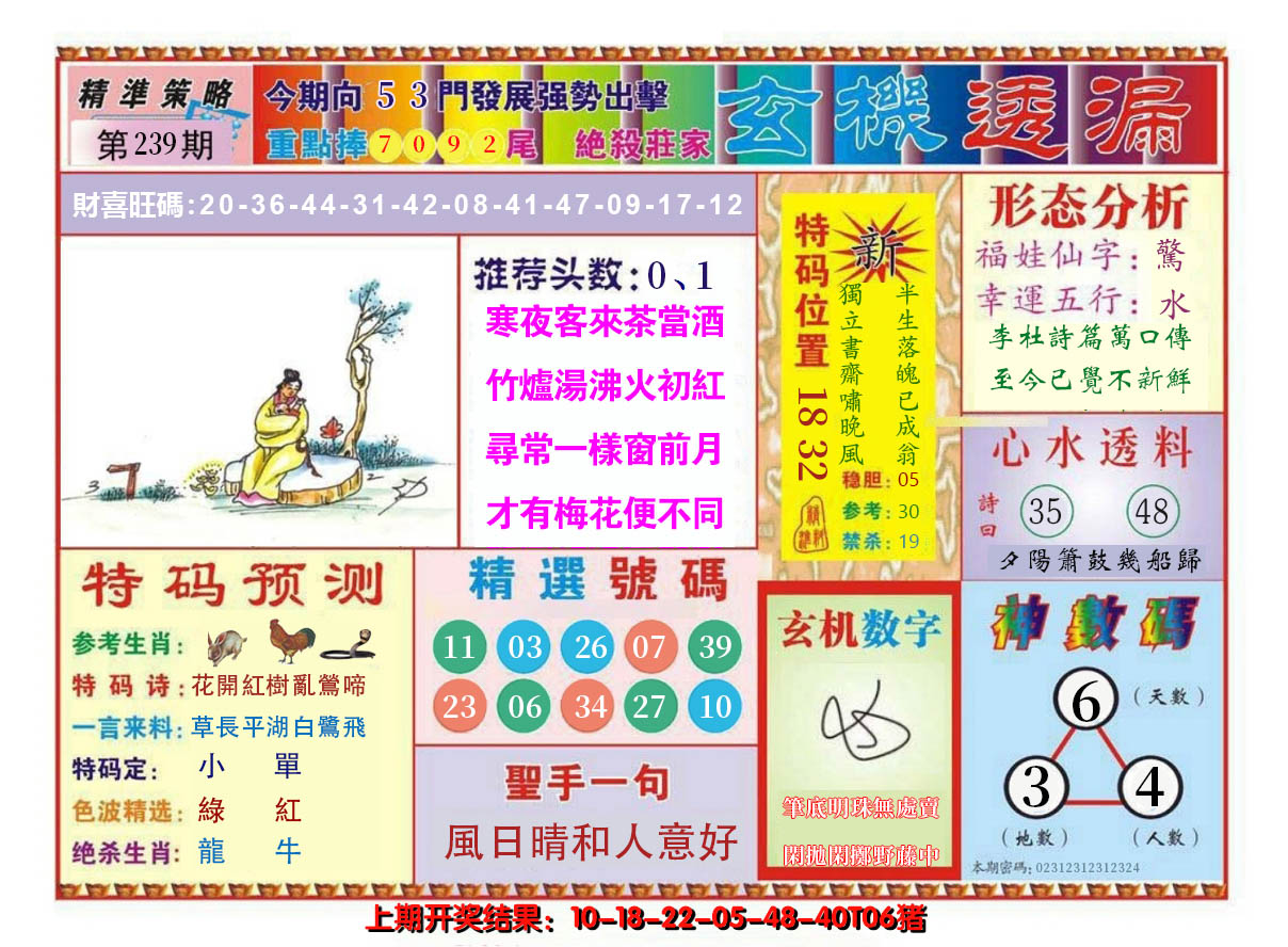 2024239期玄机透漏