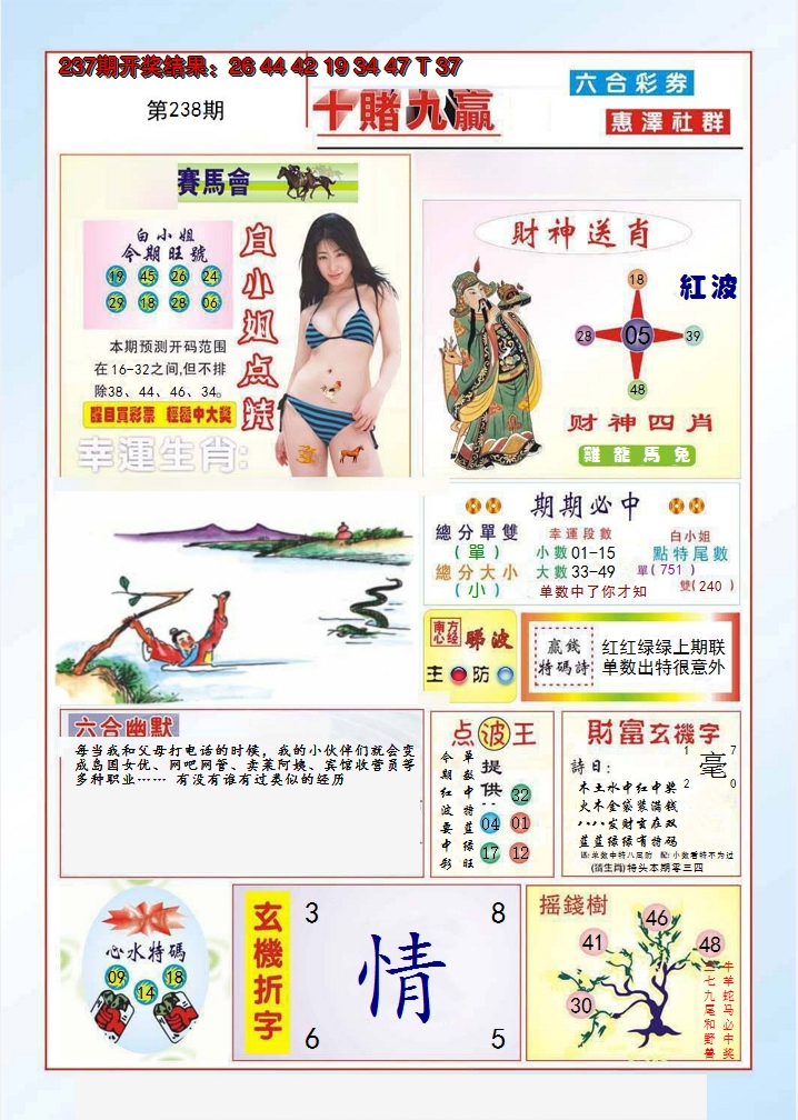 2024238期十赌九羸