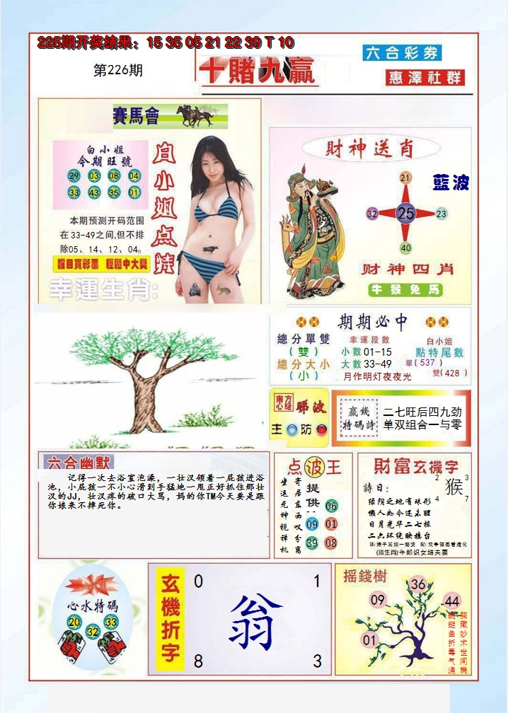 2024226期十赌九羸