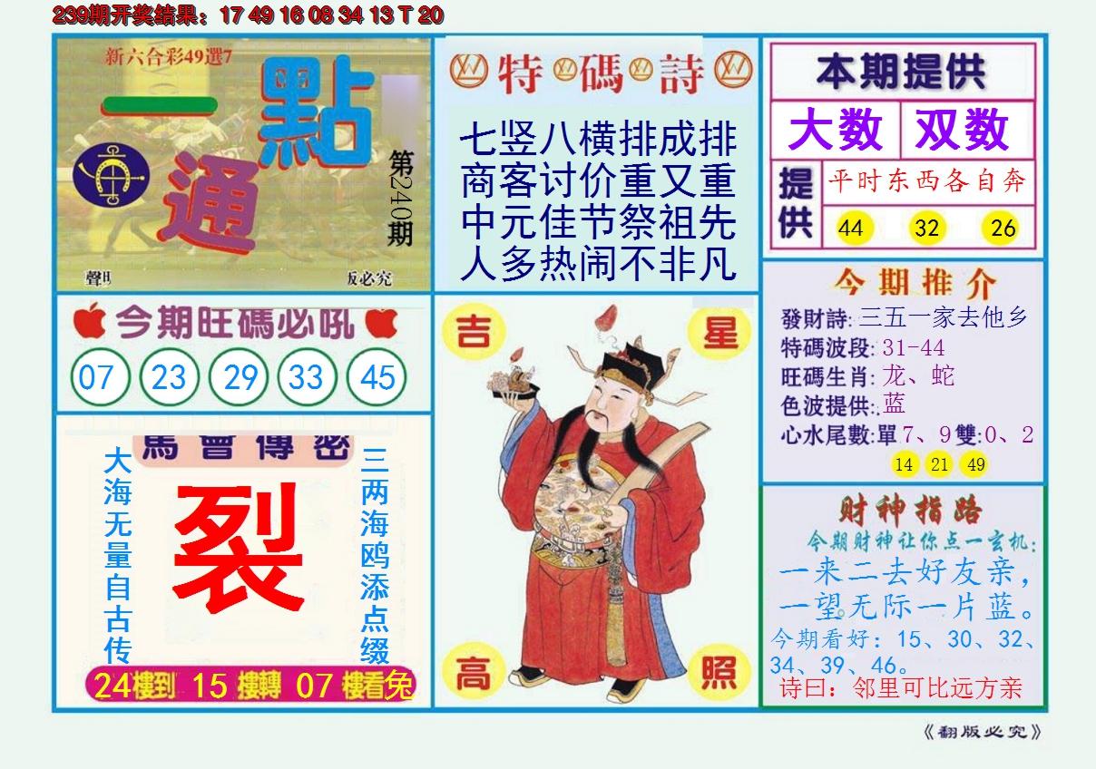 2024240期一点通
