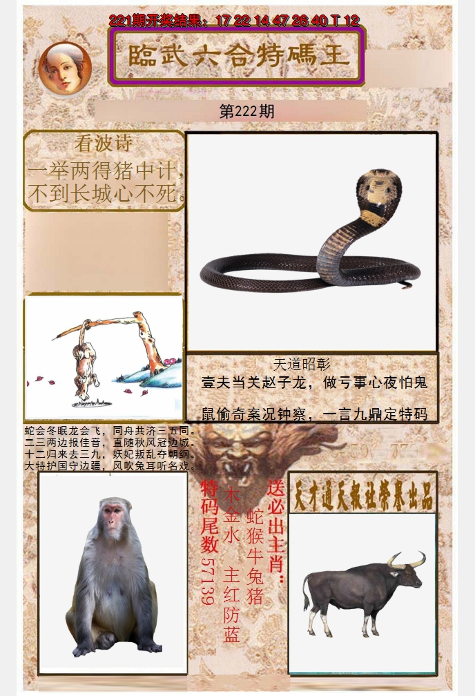 2024222期临武六合特码王