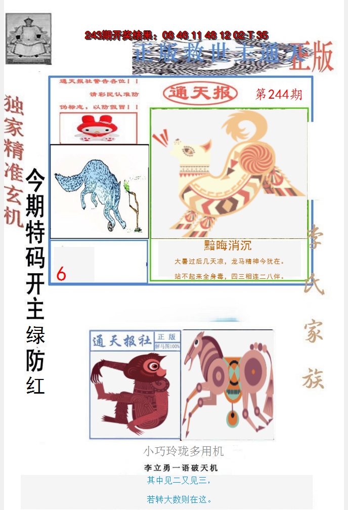 2024244期李力勇通天报