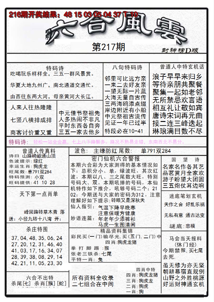2024217期六合风云A