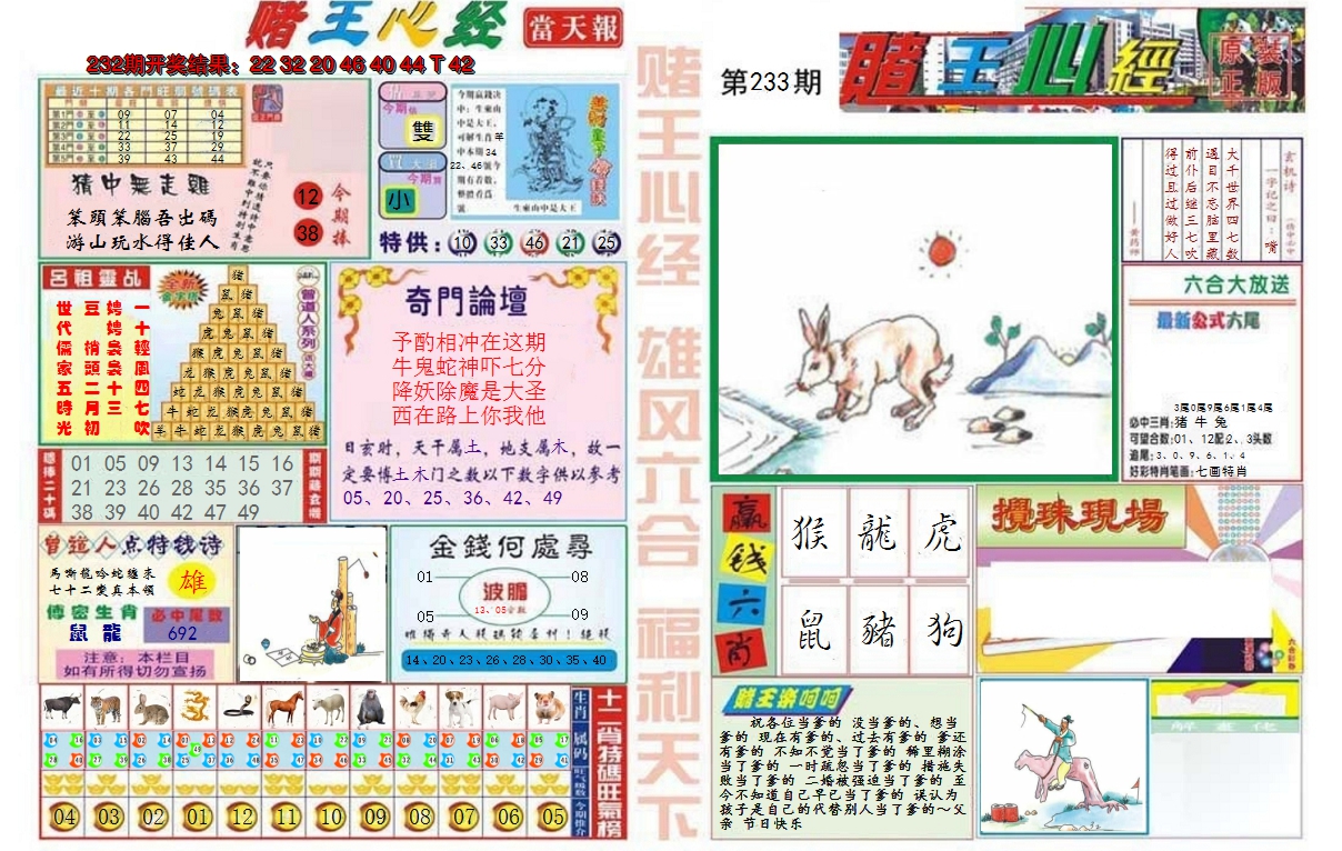 2024233期赌王心经