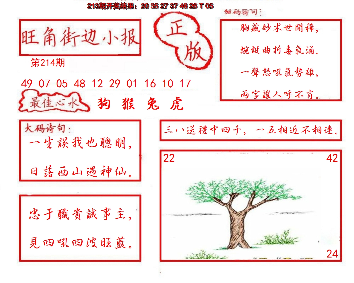 2024214期旺角街边小报
