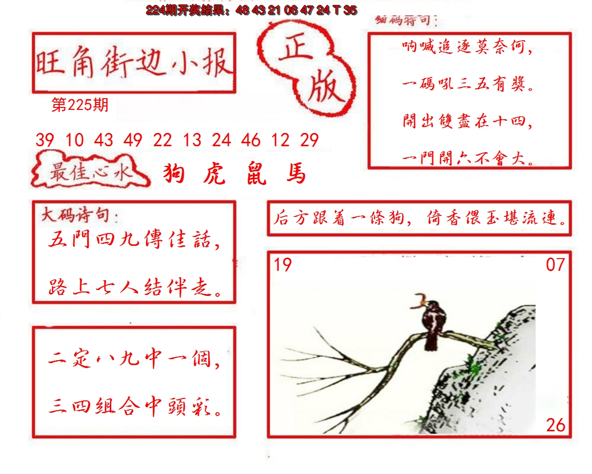 2024225期旺角街边小报