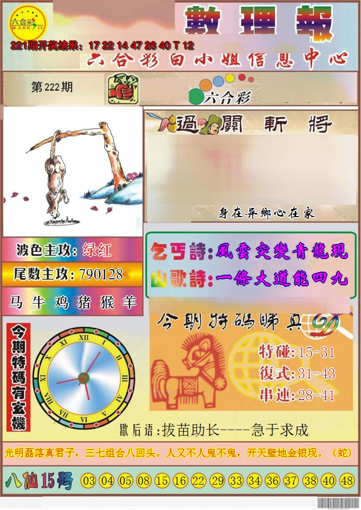 2024222期九龙数理报