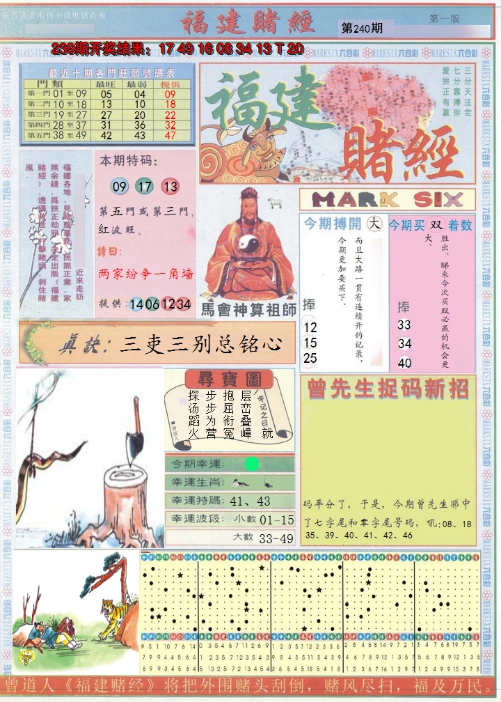 2024240期福建赌经A