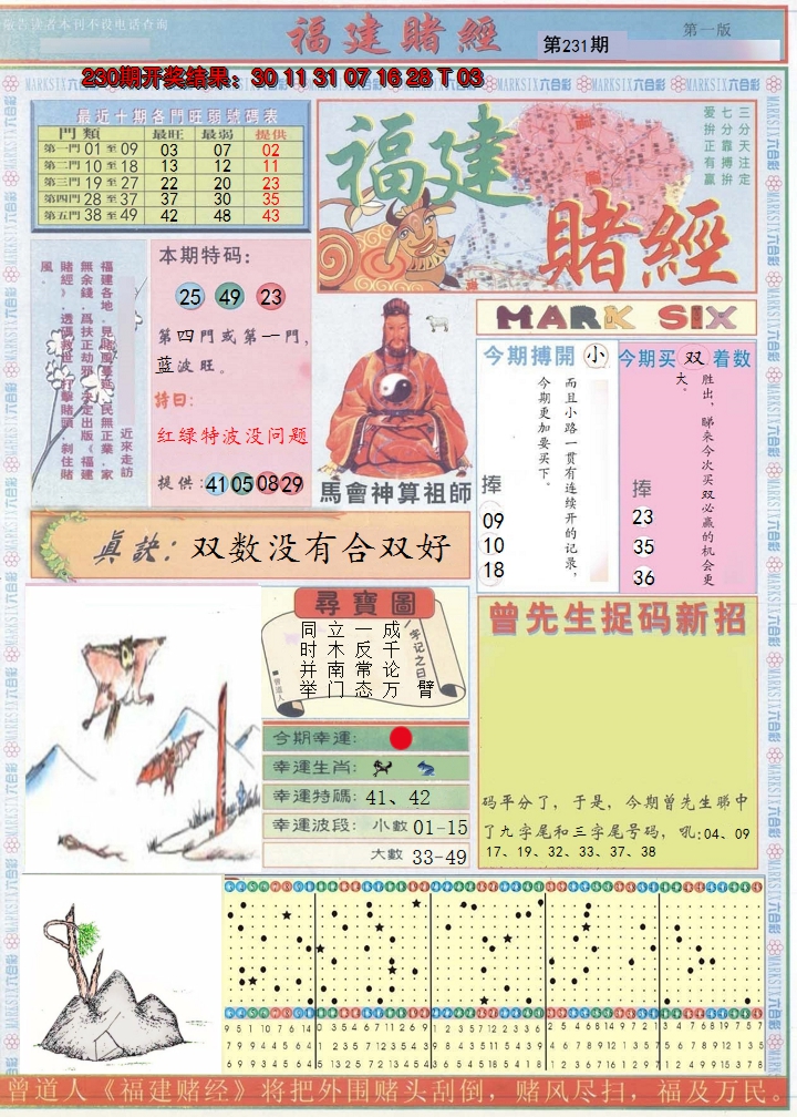 2024231期福建赌经A