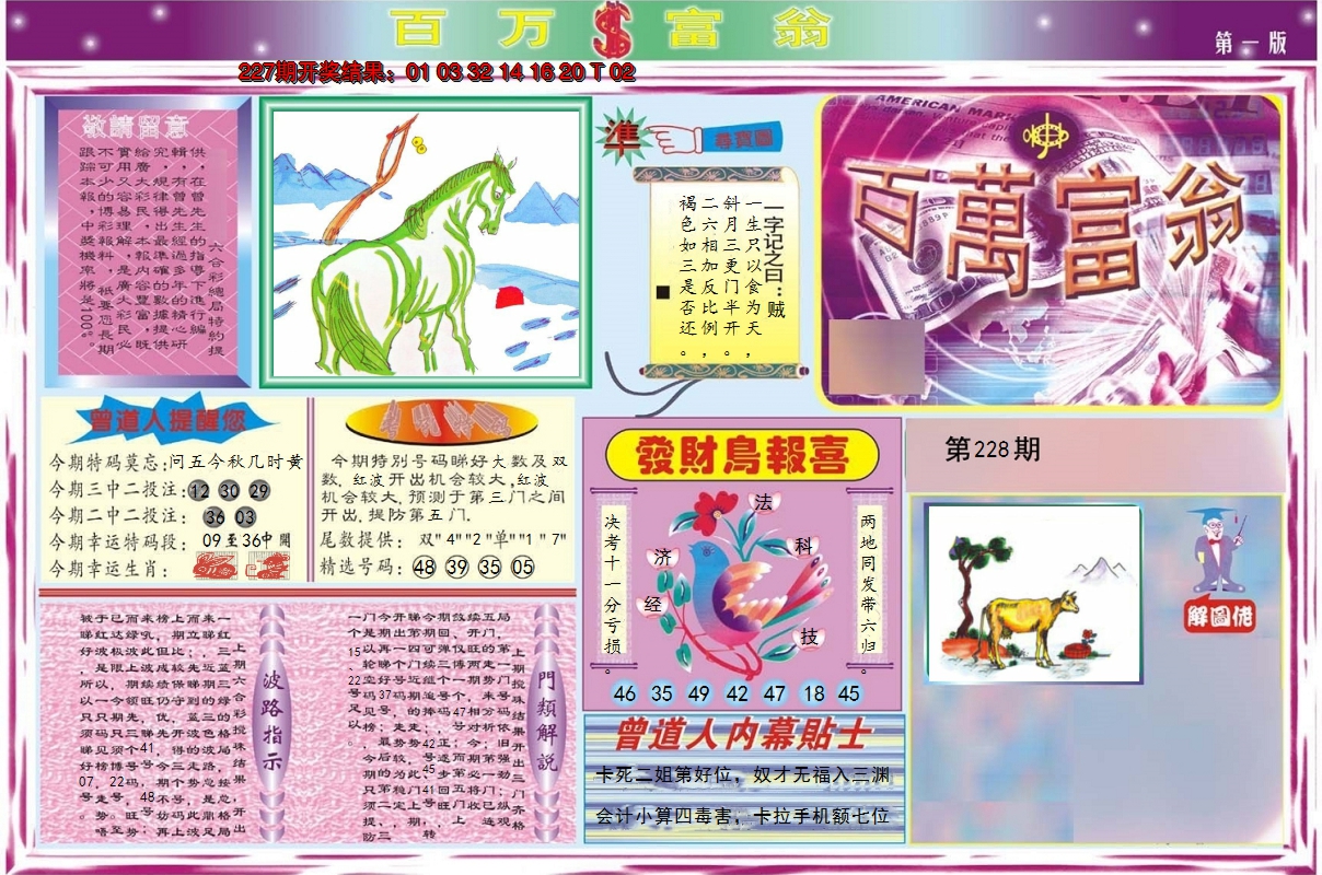 2024228期百万富翁A