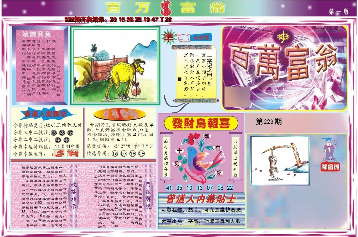 2024223期百万富翁A