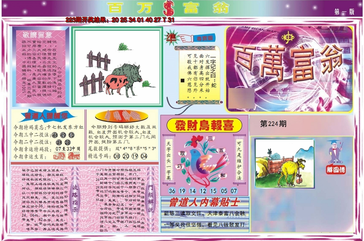 2024224期百万富翁A