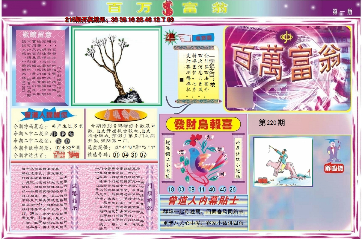 2024220期百万富翁A