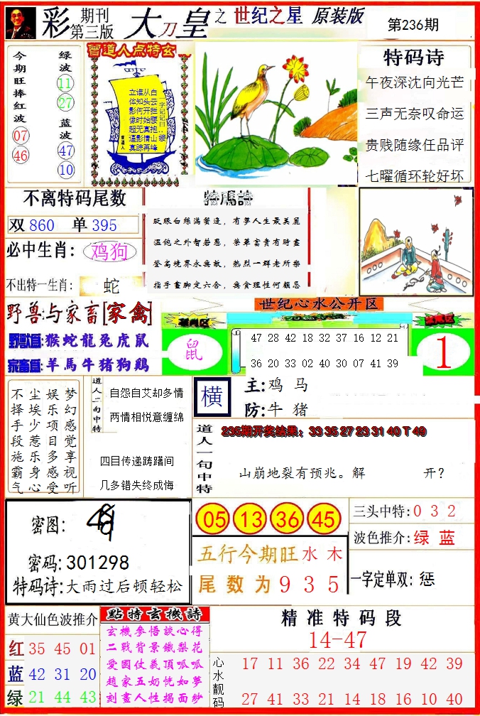 2024236期大刀皇之(世纪之星)