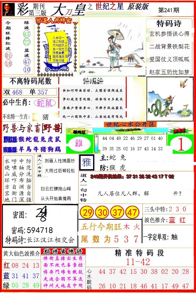 2024241期大刀皇之(世纪之星)