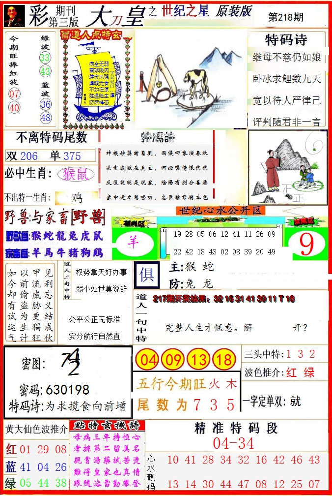 2024218期大刀皇之(世纪之星)