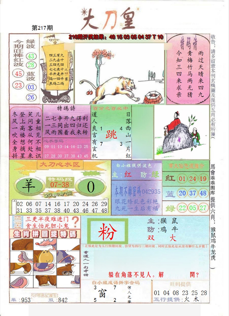 2024217期大刀皇