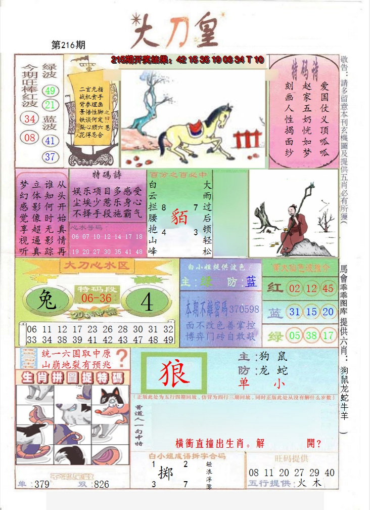 2024216期大刀皇