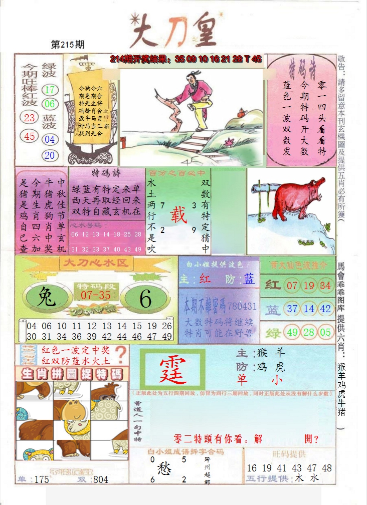 2024215期大刀皇