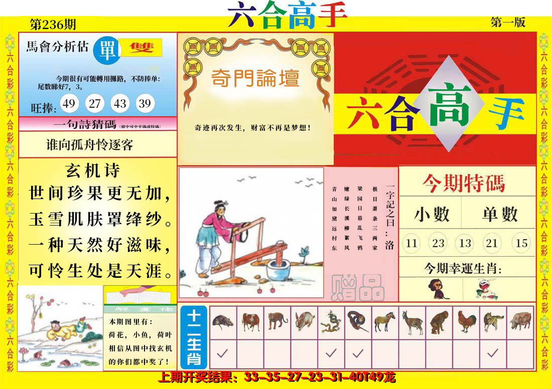 2024236期六合高手A