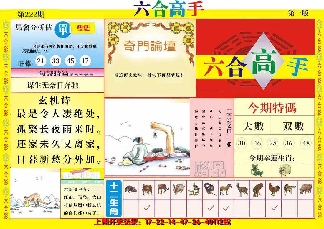 2024222期六合高手A