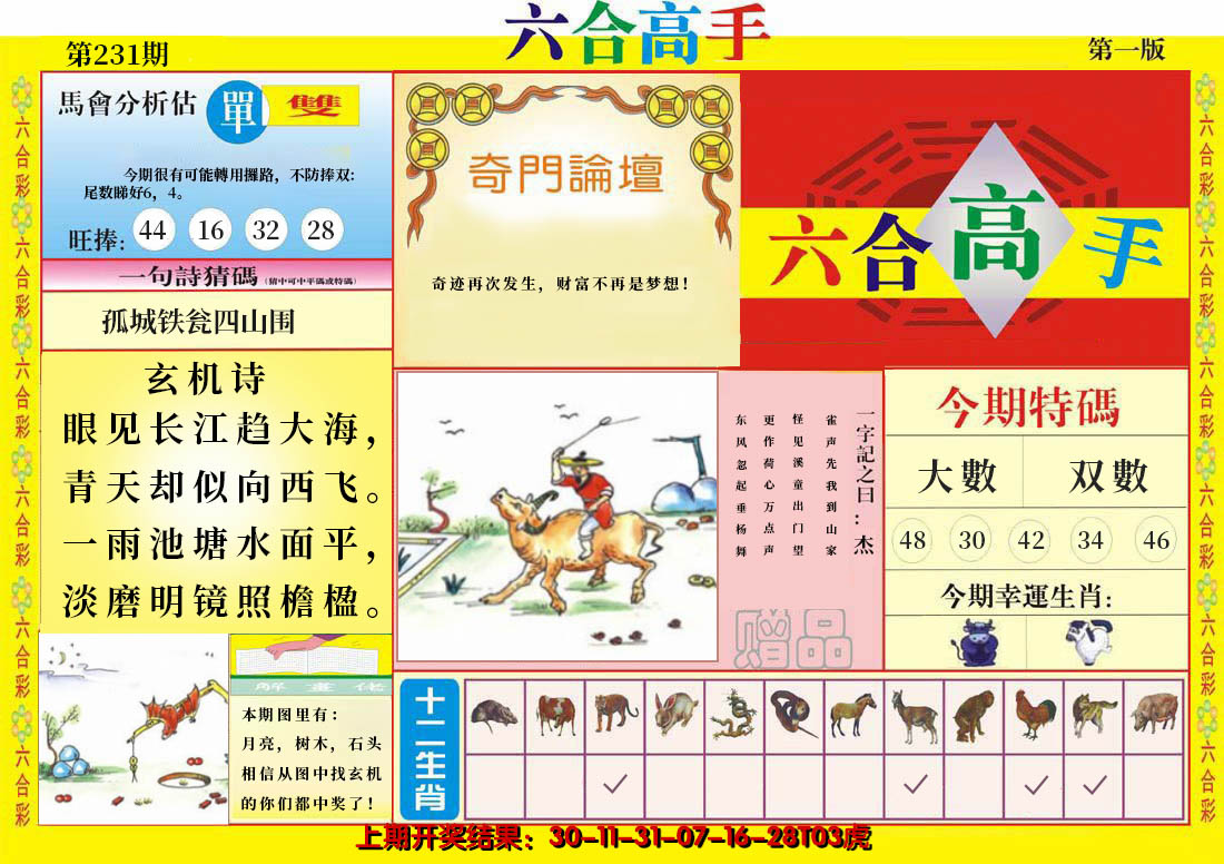 2024231期六合高手A