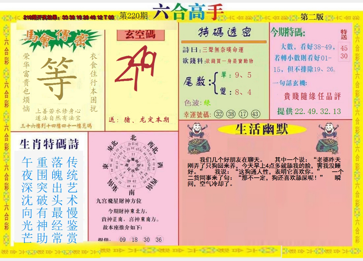 2024220期六合高手B