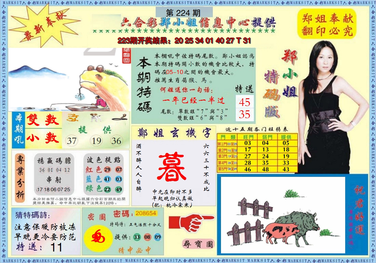 2024224期郑小姐特码报A
