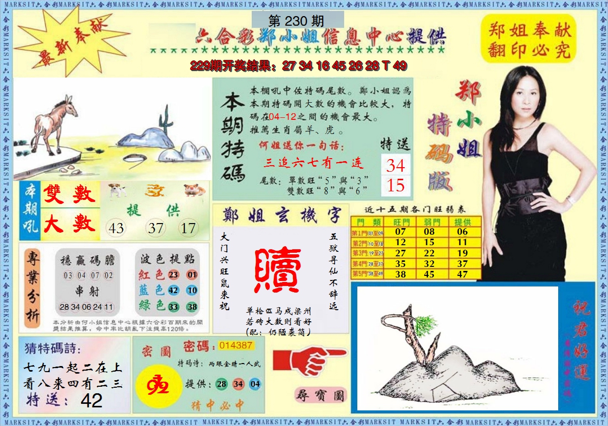 2024230期郑小姐特码报A