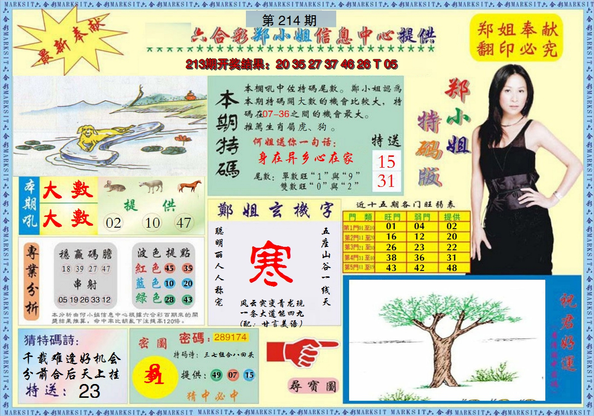 2024214期郑小姐特码报A